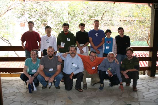 2007 Scorpion Biologists ICA Left to Right: (Back Row) Carsten Kamenz, Mingsheng Zhu, Edmundo González, Roger Farley, Erich Volschenk, Lauren A. Esposito, Camilo Mattoni, (Front Row) Jason Dunlop, Jeremy Huff, Warren Savary, Ricardo Pinto-da-Rocha, Oscar Francke, Lorenzo Prendini.