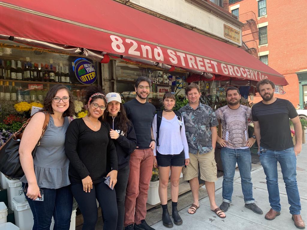 July 2019 Arachnology Lab at AMNH. Left to Right: Elena Babicz, Andria Santos da Silva, Stephanie Loria, Pio Colmenares, Colby Sain, Lorenzo Prendini, Jairo Andres Moreno, Ricardo Botero-Trujillo.